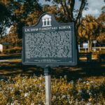 L.M. Davis Elementary School historic marker. Photo credit: Daniel Fortune